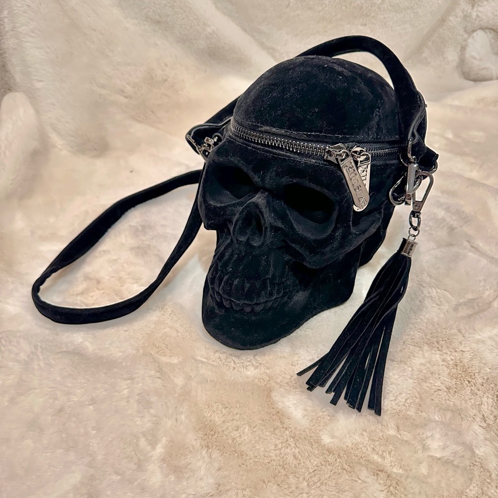 Killlstar- Grave digger skull hand bag (Black)